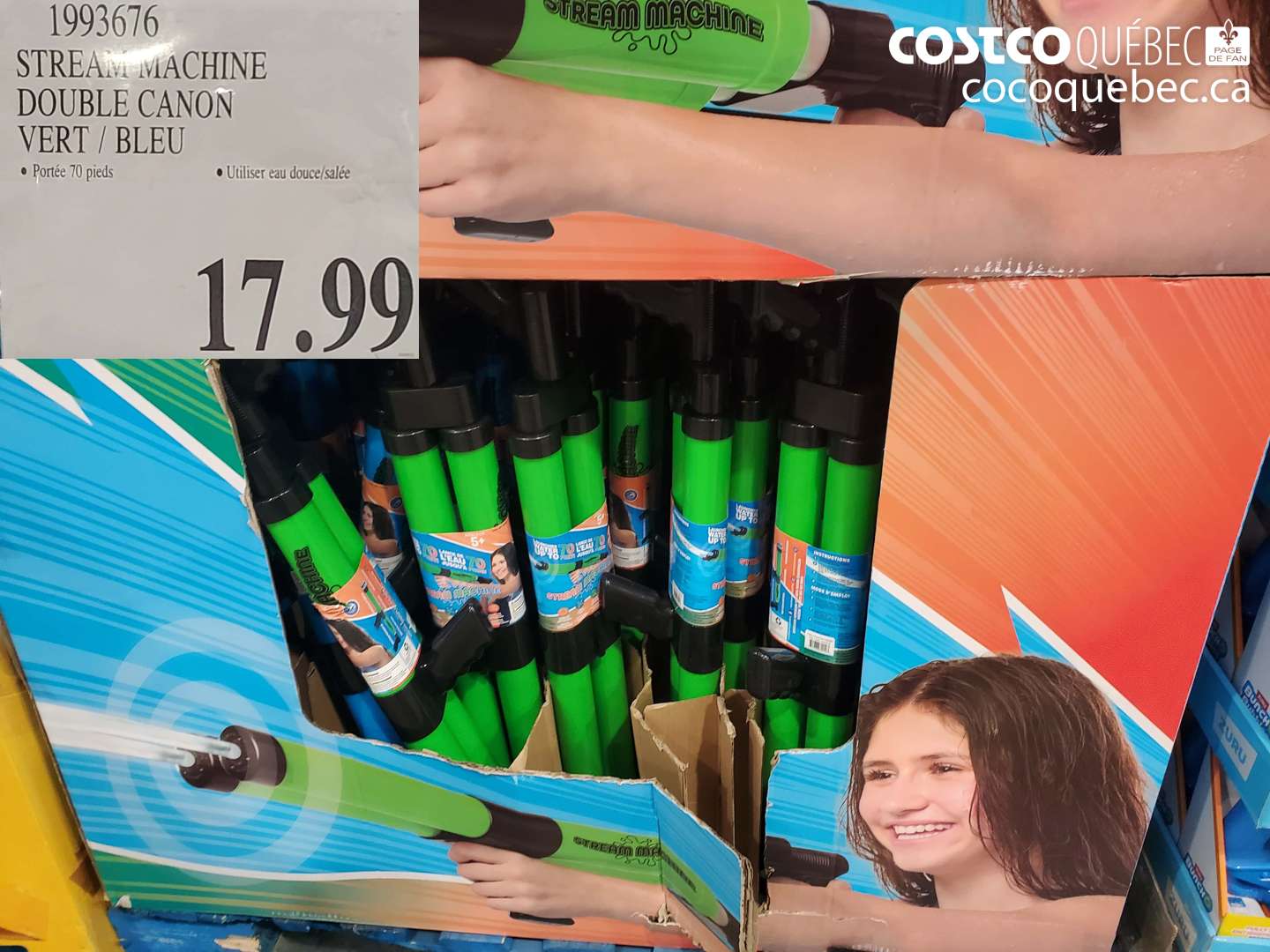 1993676 STREAM MACHINE DOUBLE CANON VERT / BLEU $17.99