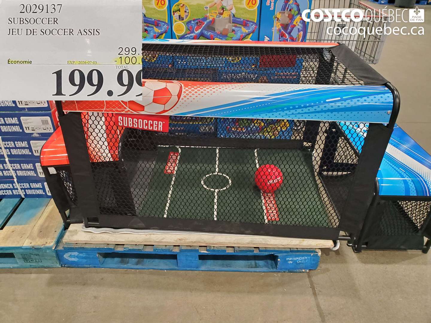 2029137 SUBSOCCER JEU DE SOCCER ASSIS ($100.00 INSTANT SAVINGS EXPIRES ON 2026-07-05) $199.99