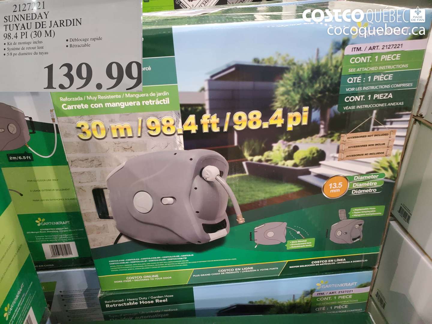 2127221 SUNNEDAY TUYAU DE JARDIN 98.4 PI (30 M) $139.99