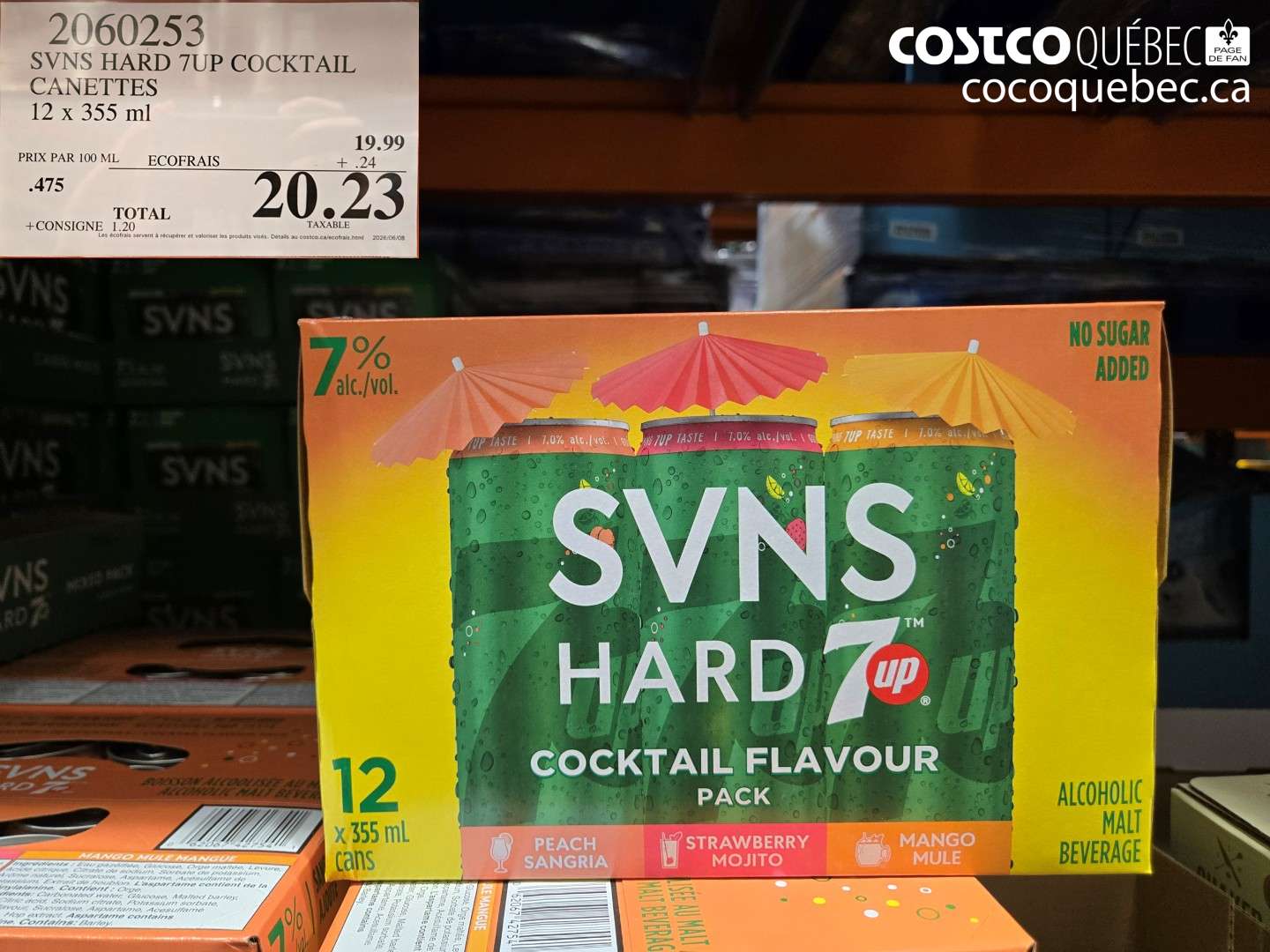 2060253 SVNS HARD 7UP COCKTAIL CANETTES $20.23