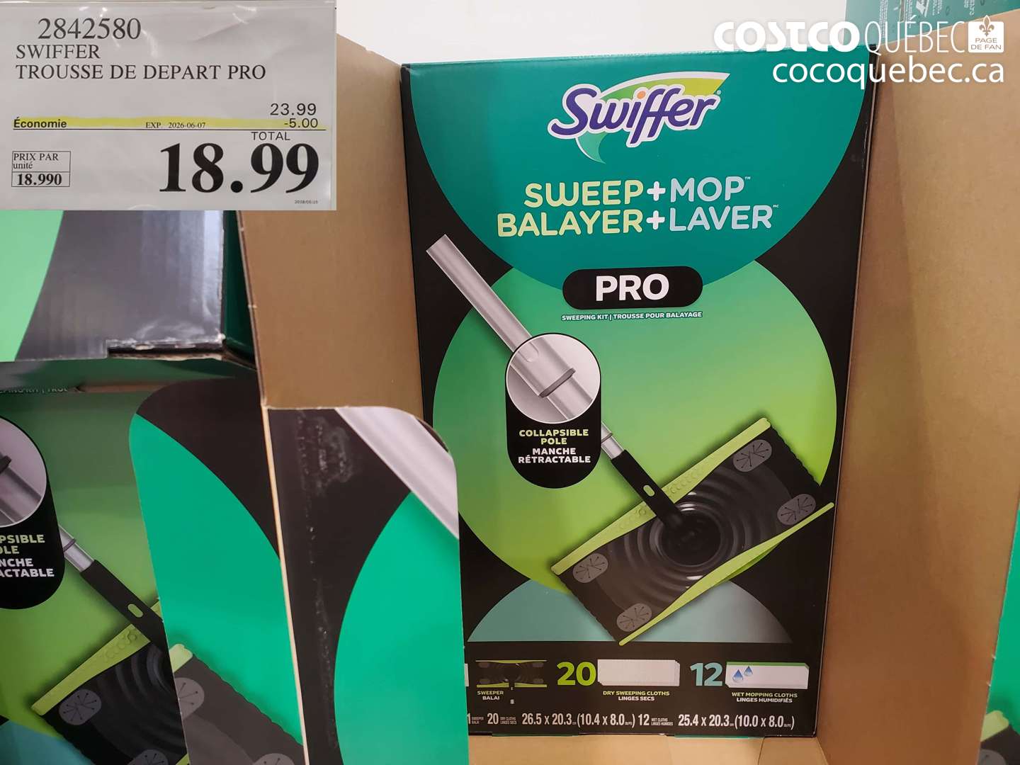 2842580 SWIFFER TROUSSE DE DEPART PRO ($5.00 INSTANT SAVINGS EXPIRES ON 2026-06-07) $18.99