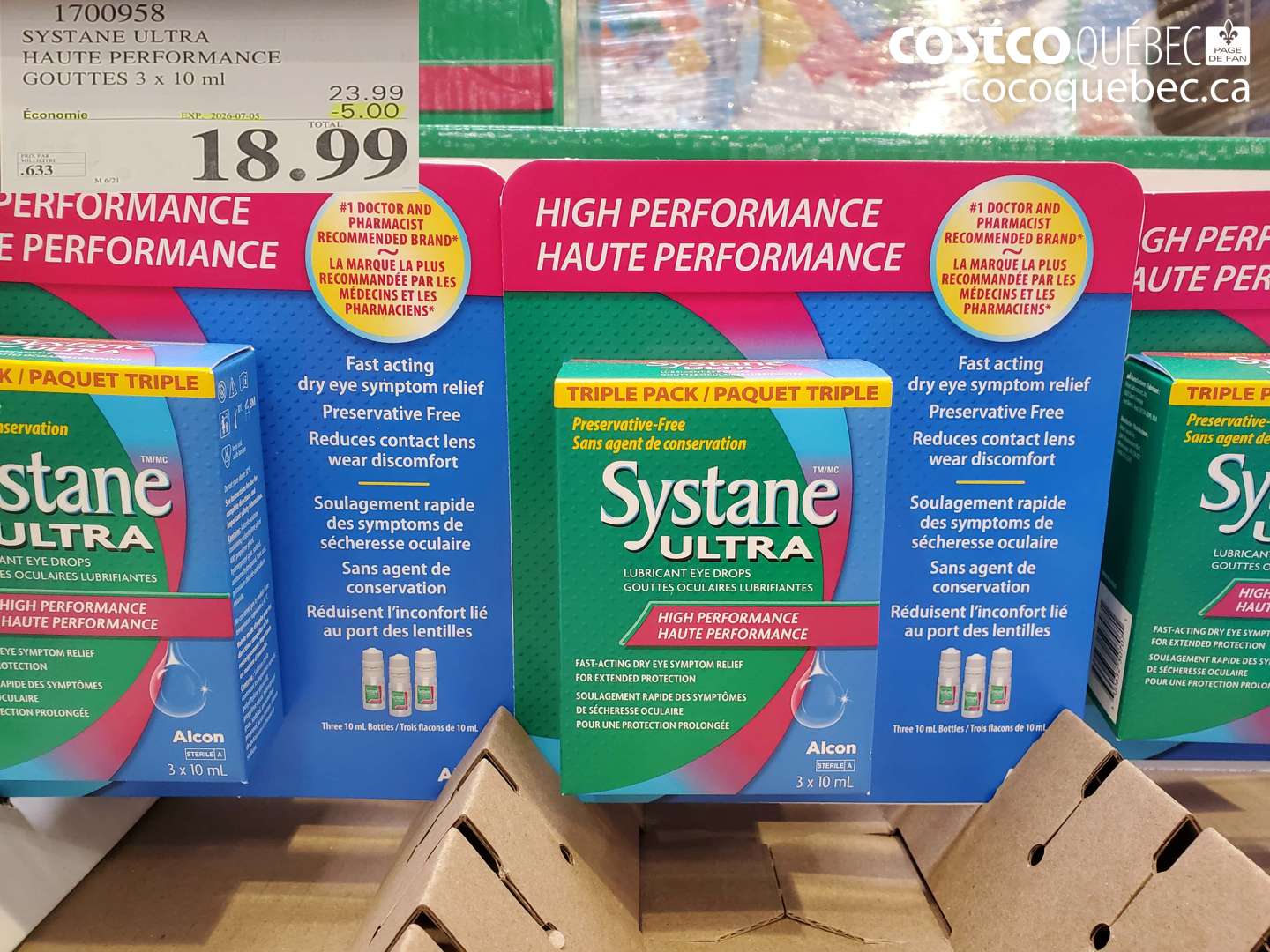 1700958 SYSTANE ULTRA HAUTE PERFORMANCE GOUTTES 3 X 10 ML ($5.00 INSTANT SAVINGS EXPIRES ON 2026-07-05) $18.99