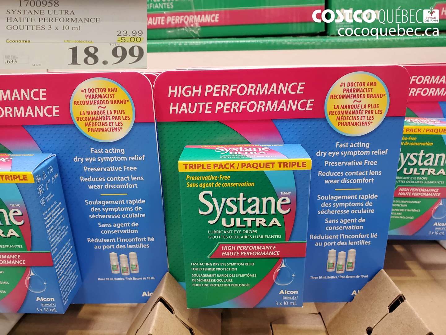 1700958 SYSTANE ULTRA HAUTE PERFORMANCE GOUTTES 3 X 10 ML ($5.00 INSTANT SAVINGS EXPIRES ON 2026-07-05) $18.99