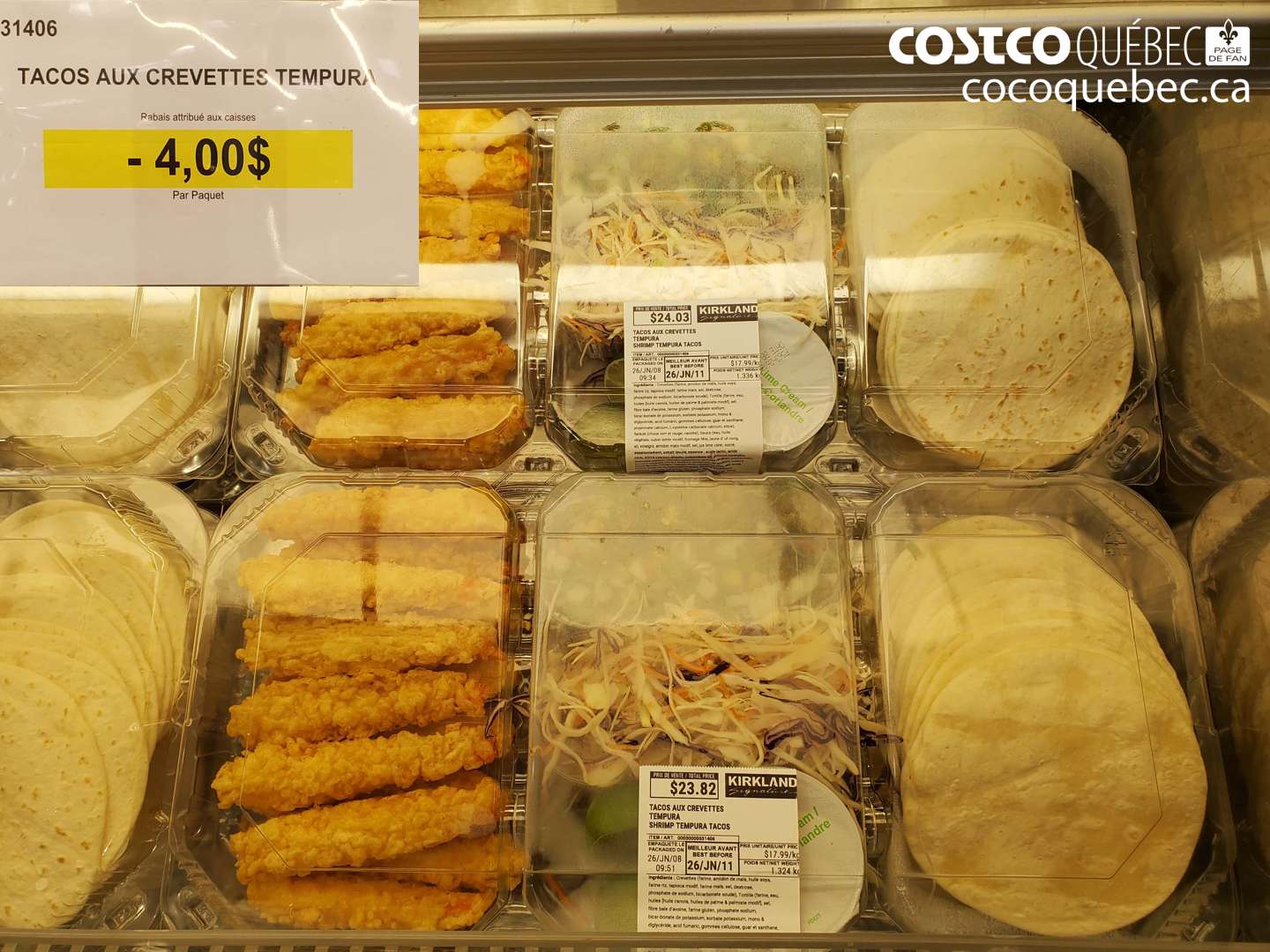 31406 TACOS AUX CREVETTES TEMPURA ($4.00 INSTANT SAVINGS)