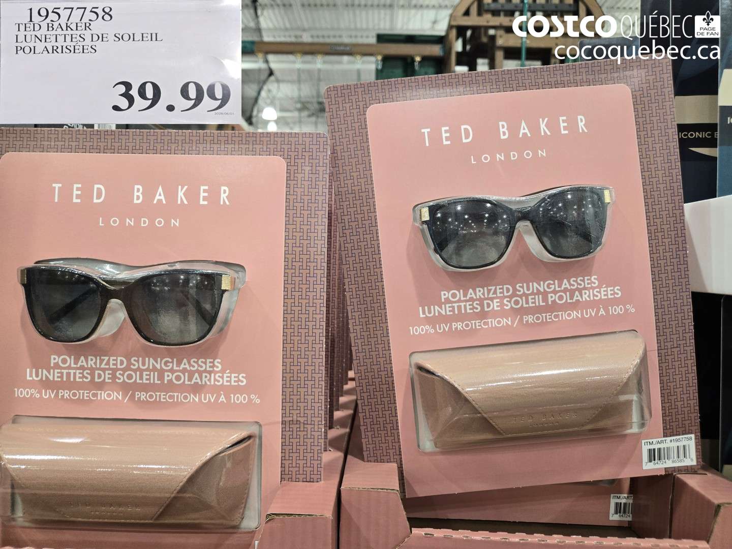 1957758 TED BAKER LUNETTES DE SOLEIL POLARISÉES $39.99