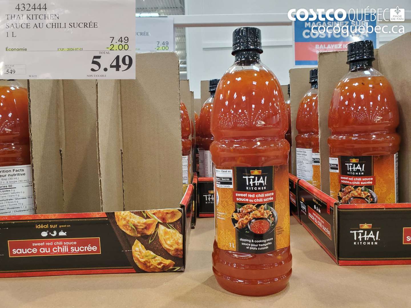 432444 THAI KITCHEN SAUCE AU CHILI SUCRÉE 1L ($2.00 INSTANT SAVINGS EXPIRES ON 2026-07-05) $5.49