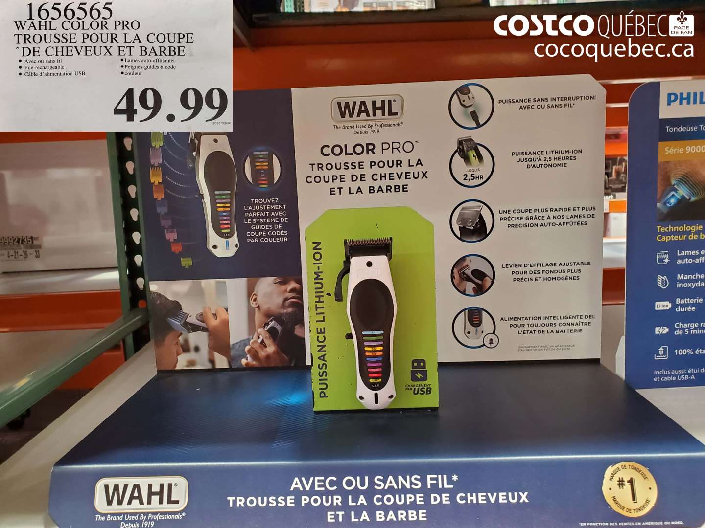 1656565 WAHL COLOR PRO TROUSSE POUR LA COUPE DE CHEVEUX ET BARBE $49.99