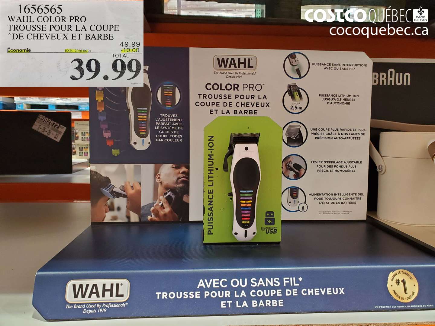 1656565 WAHL COLOR PRO TROUSSE POUR LA COUPE DE CHEVEUX ET BARBE ($10.00 INSTANT SAVINGS EXPIRES ON 2026-06-21) $39.99