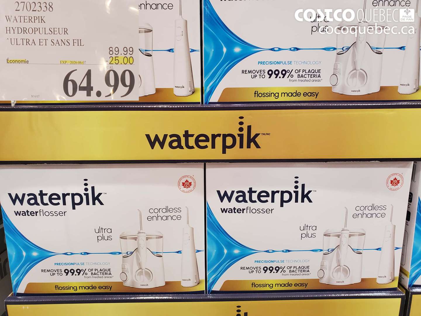2702338 WATERPIK HYDROPULSEUR ($25.00 INSTANT SAVINGS EXPIRES ON 2026-06-07) $64.99