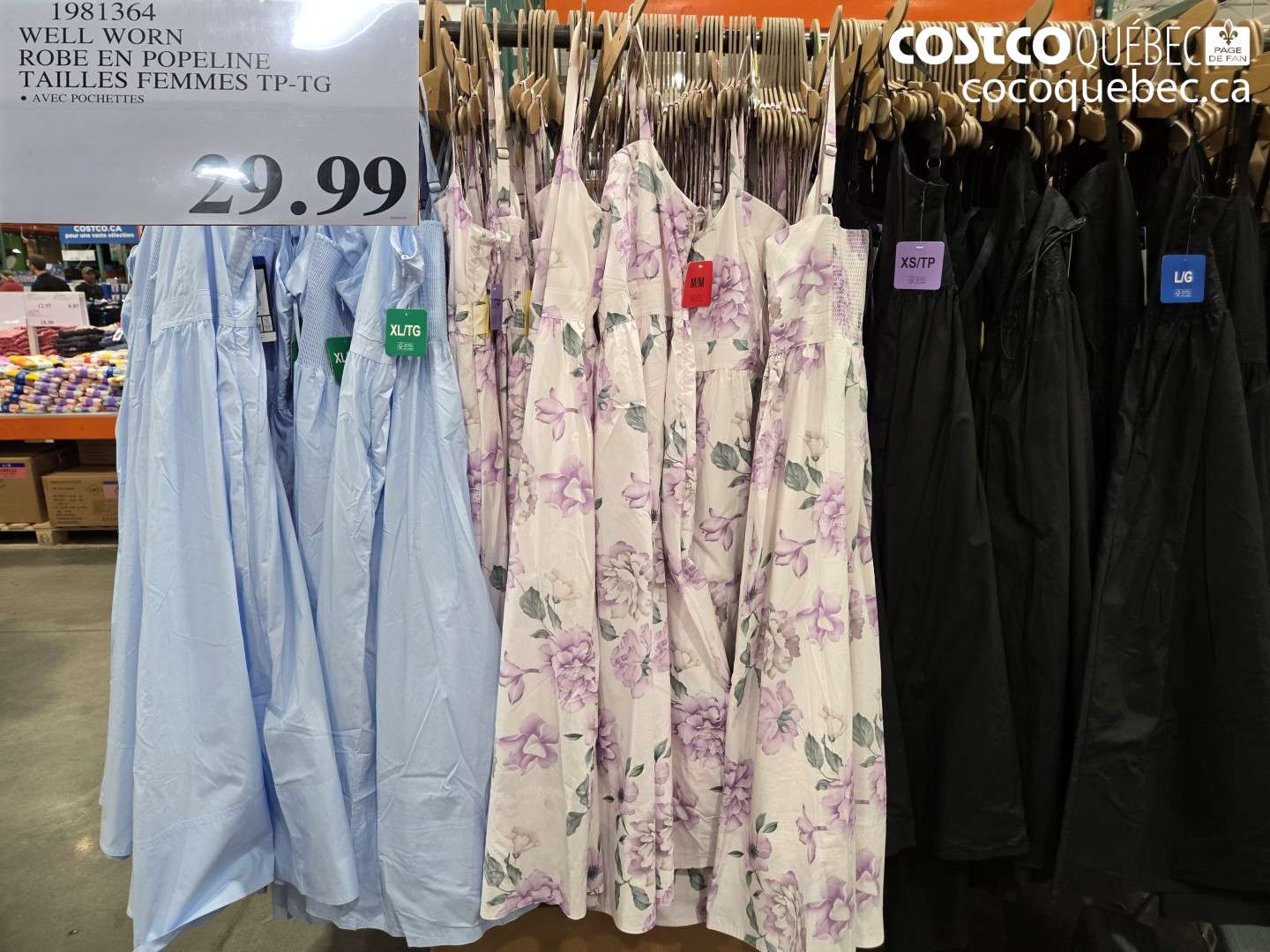 1981364 WELL WORN ROBE EN POPELINE TAILLES FEMMES TP-TG $29.99