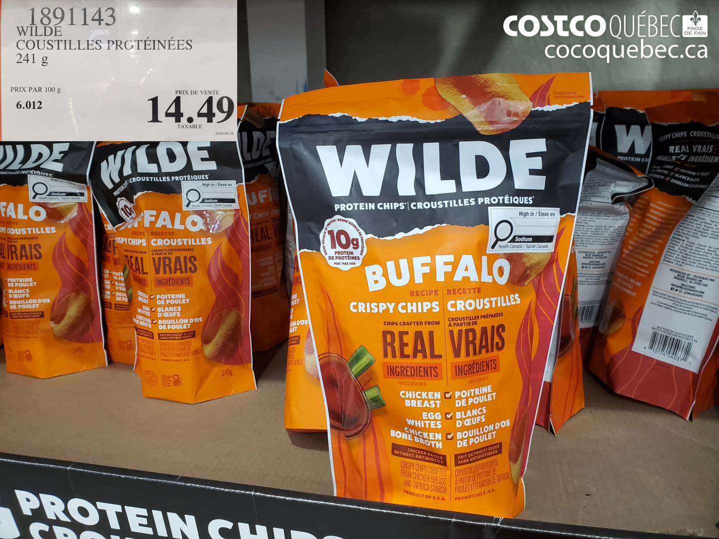 1891143 WILDE COUSTILLES PROTÉINÉES 241 G $14.49