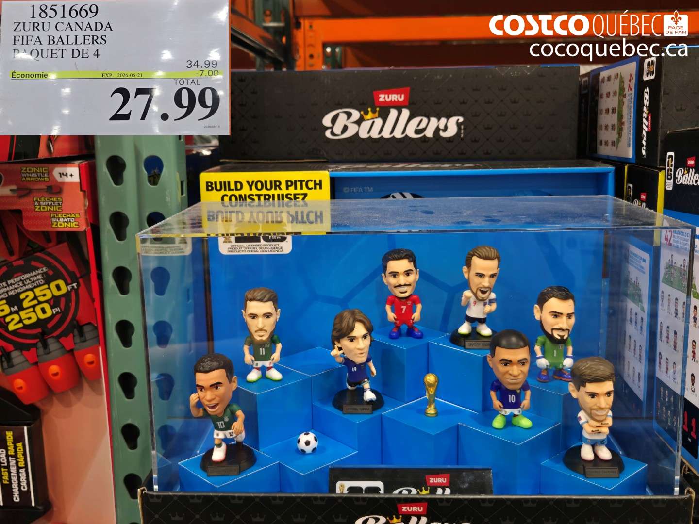1851669 ZURU CANADA FIFA BALLERS PAQUET DE 4 ($7.00 INSTANT SAVINGS EXPIRES ON 2026-06-21) $27.99