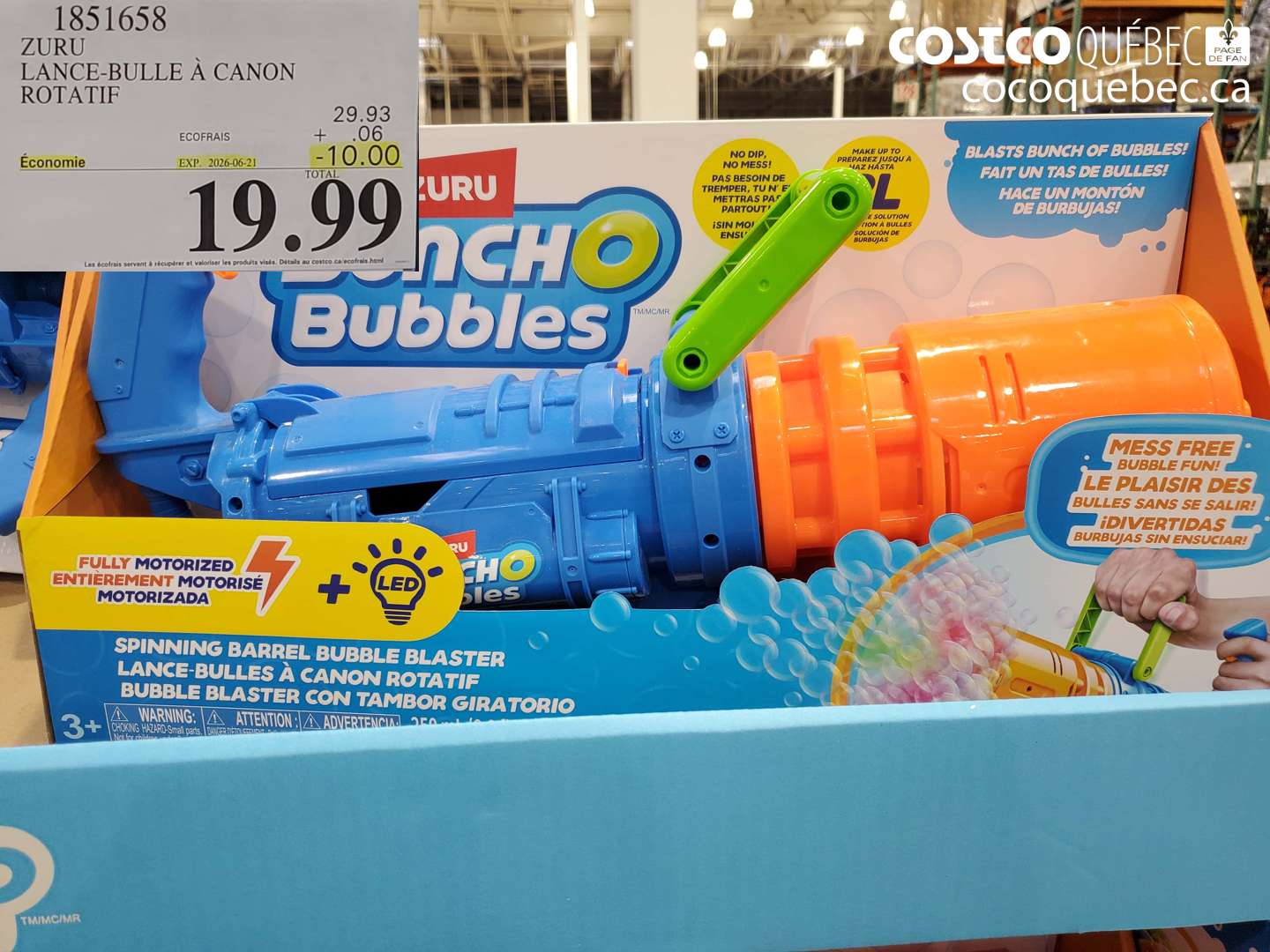 1851658 ZURU LANCE-BULLE À CANON ROTATIF ($10.00 INSTANT SAVINGS EXPIRES ON 2026-06-21) $19.99