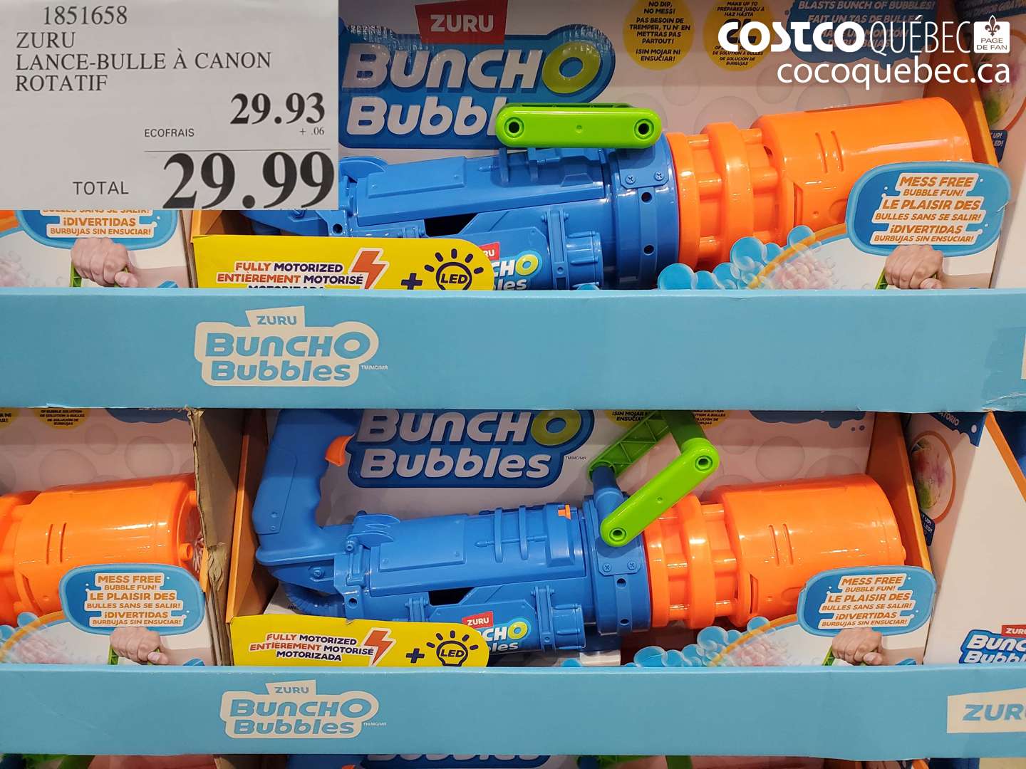 1851658 ZURU LANCE-BULLE À CANON ROTATIF $29.99