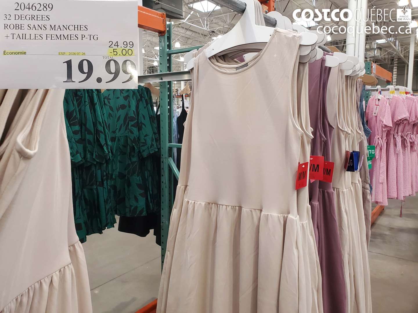 2046289 32 DEGREES ROBE SANS MANCHES +TAILLES FEMMES P-TG ($5.00 INSTANT SAVINGS EXPIRES ON 2026-07-26) $19.99