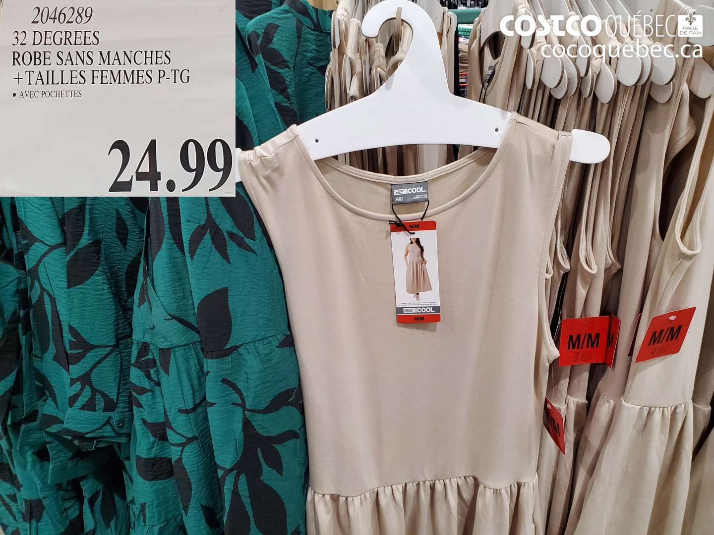 2046289 32 DEGREES ROBE SANS MANCHES + TAILLES FEMMES P-TG $24.99