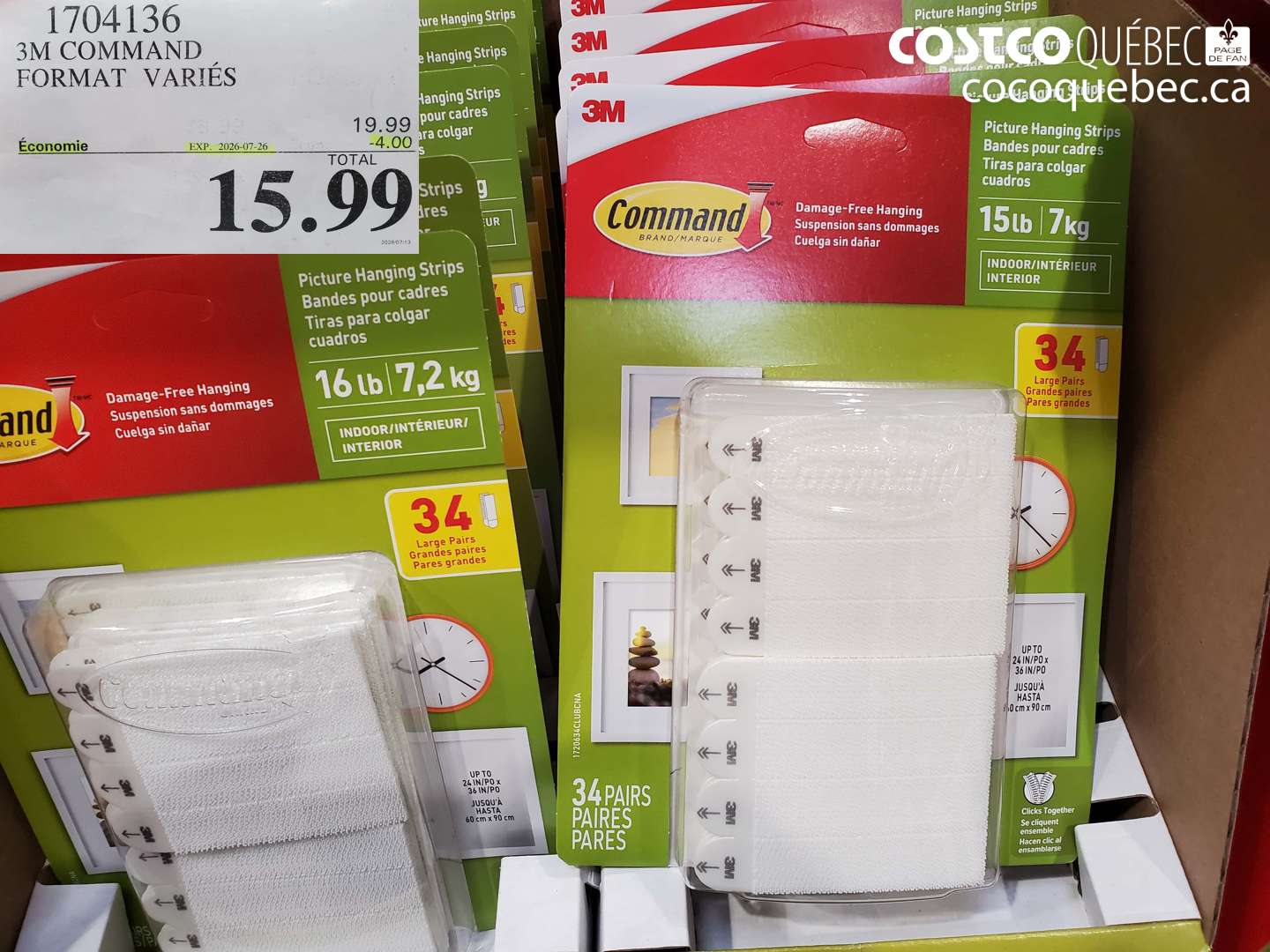 1704136 3M COMMAND FORMAT VARIÉS ($4.00 INSTANT SAVINGS EXPIRES ON 2026-07-26) $15.99