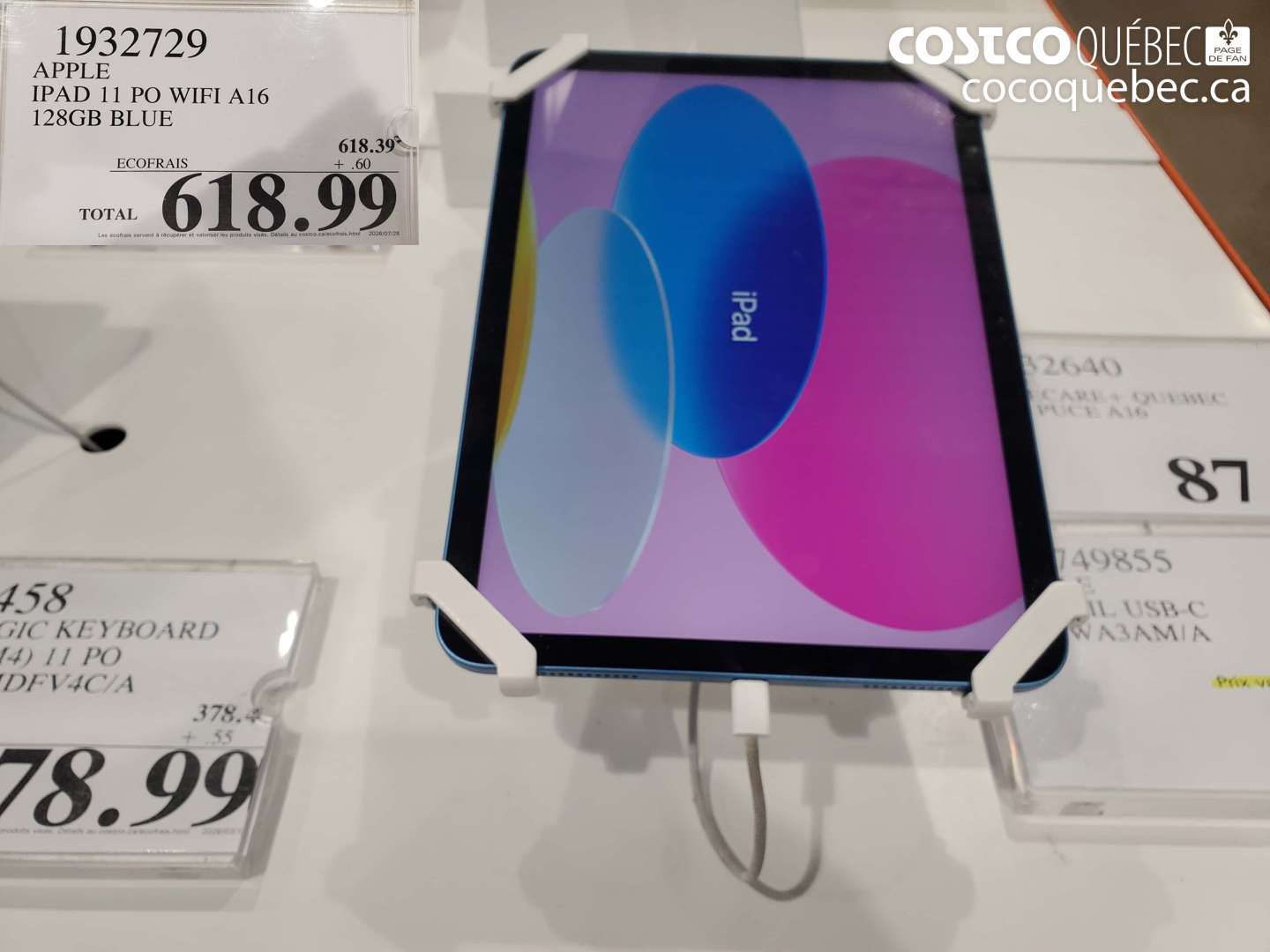 1932729 APPLE IPAD 11 PO WIFI A16 128GB BLUE $618.99