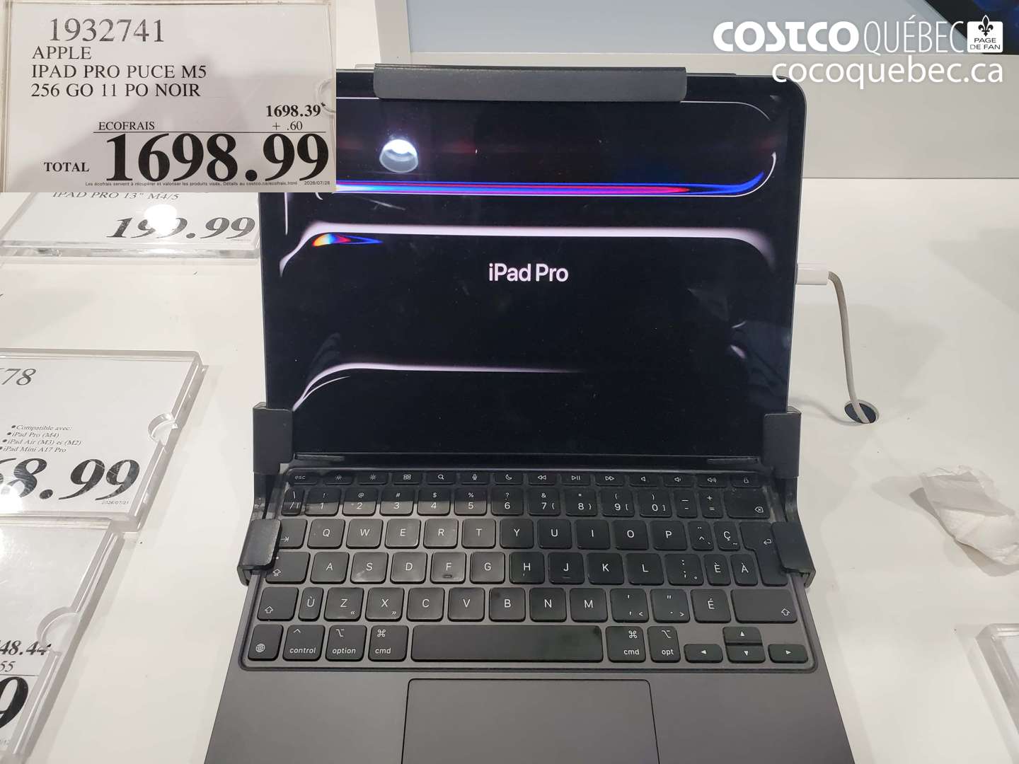 1932741 APPLE IPAD PRO PUCE M5 256 GO 11 PO NOIR $1698.99