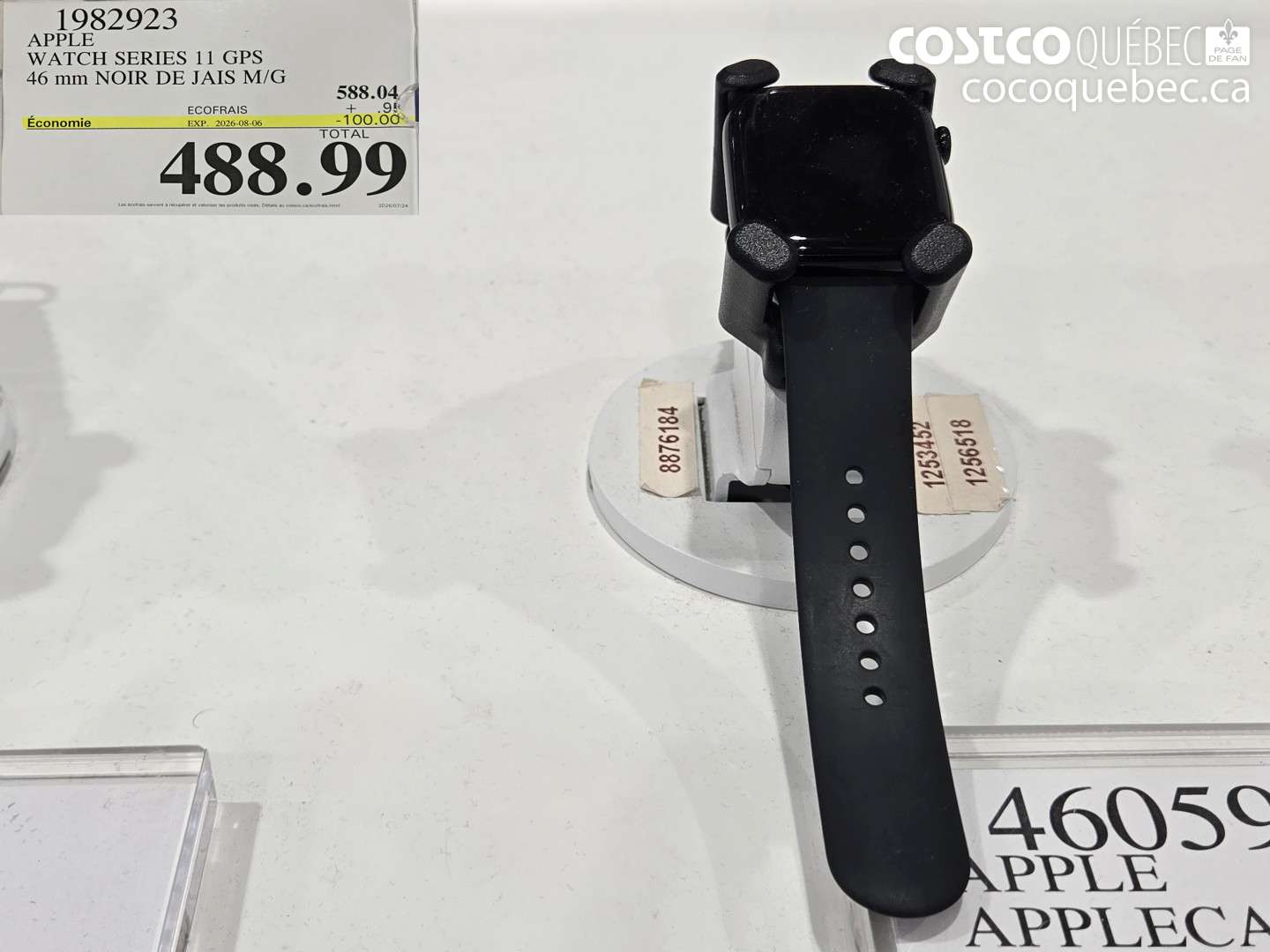 1982923 APPLE WATCH SERIES 11 GPS 46 MM NOIR DE JAIS M/G ($100.00 INSTANT SAVINGS EXPIRES ON 2026-08-06) $488.99