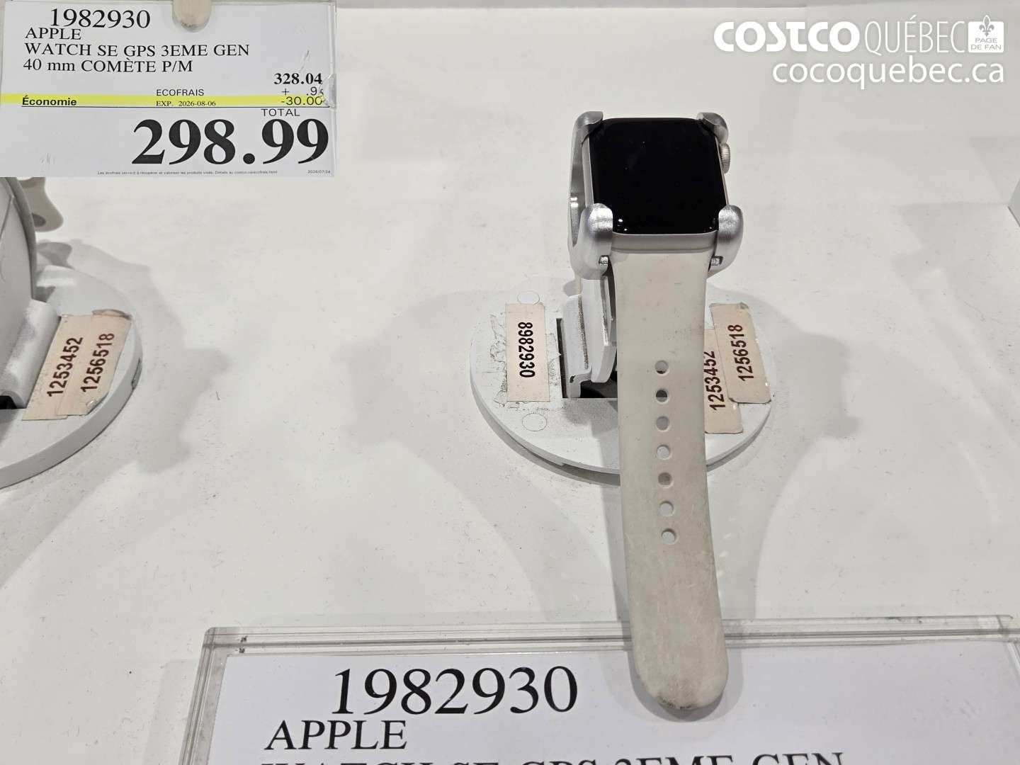 1982930 APPLE WATCH SE GPS 3EME GEN 40 MM COMÈTE P/M ($30.00 INSTANT SAVINGS EXPIRES ON 2026-08-06) $298.99