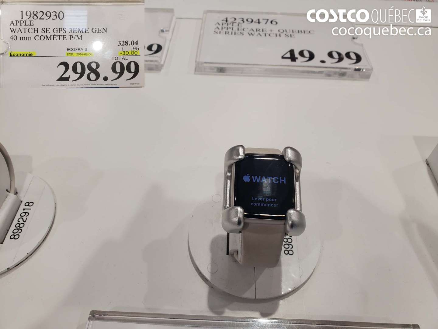 1982930 APPLE WATCH SE GPS 3EME GEN 40 MM COMÈTE P/M ($30.00 INSTANT SAVINGS EXPIRES ON 2026-08-06) $298.99