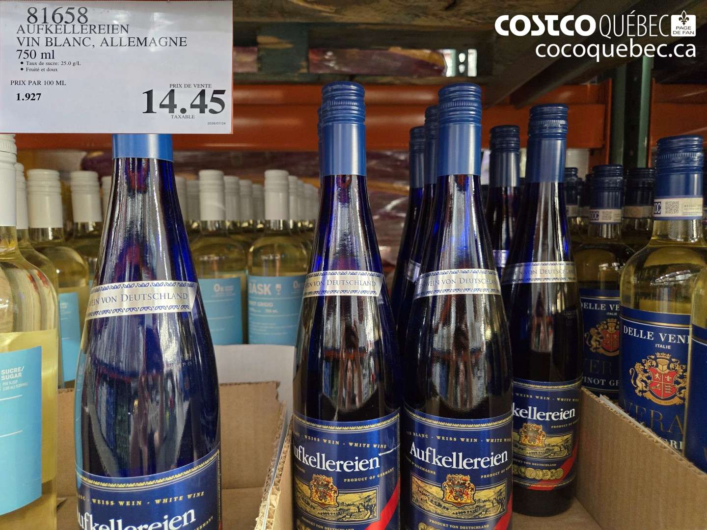 81658 AUFKELLEREIEN VIN BLANC, ALLEMAGNE 750 ML $14.45