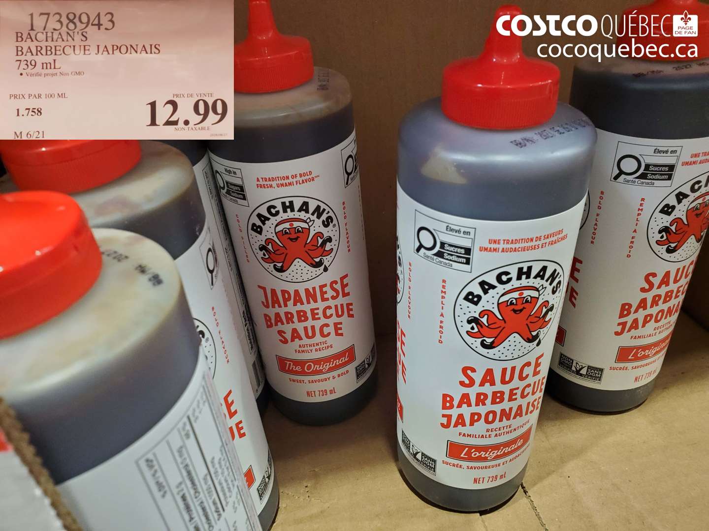 1738943 BACHAN'S BARBECUE JAPONAIS 739 ML $12.99