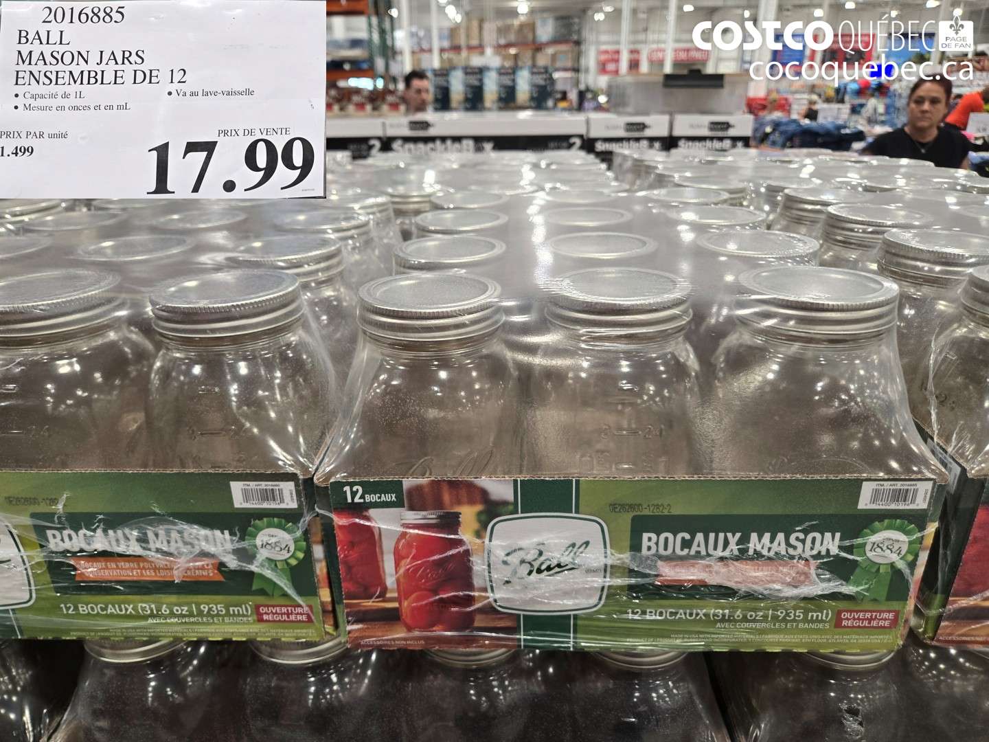 2016885 BALL MASON JARS ENSEMBLE DE 12 $17.99