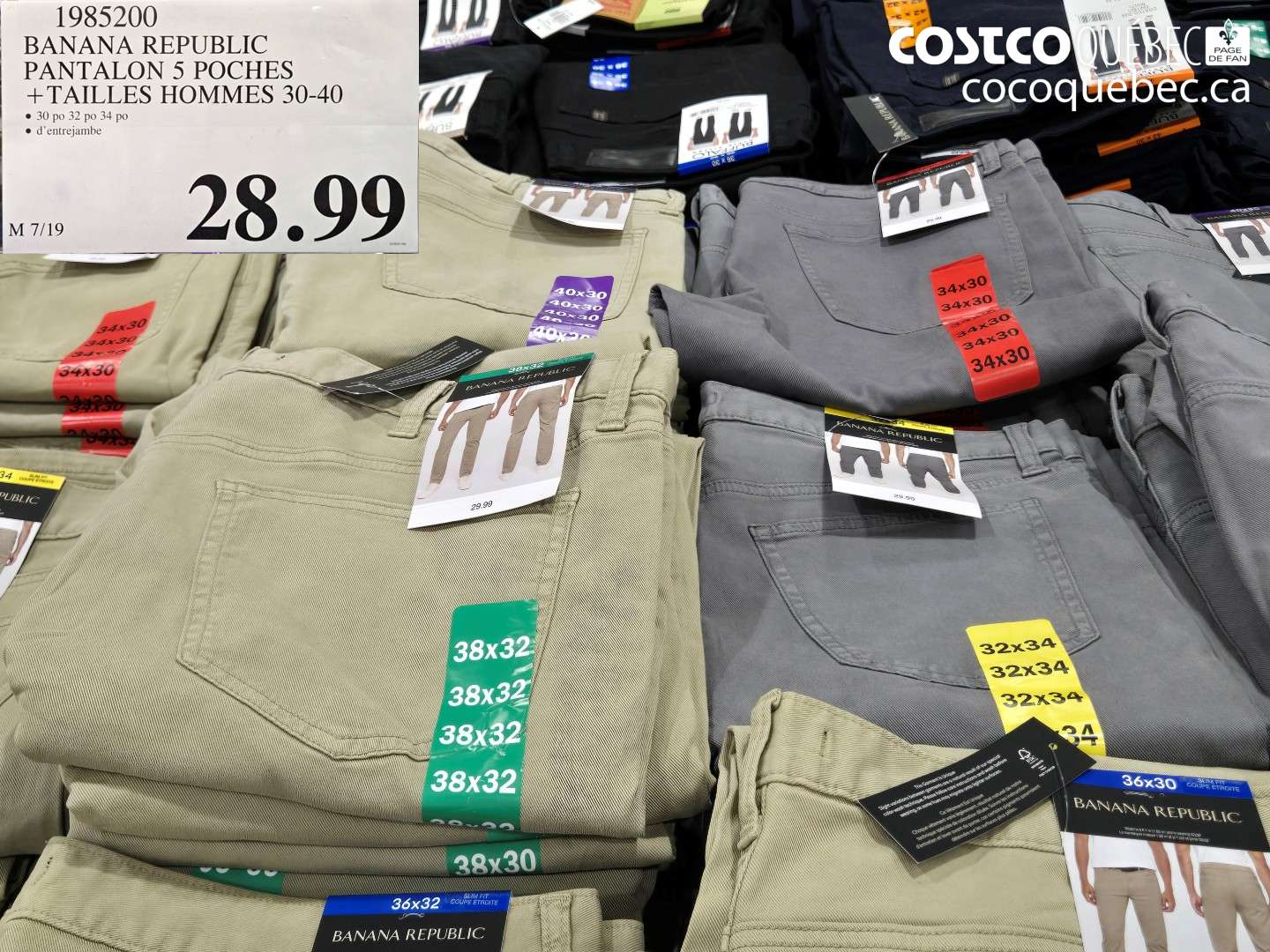1985200 BANANA REPUBLIC PANTALON 5 POCHES + TAILLES HOMMES 30-40 $28.99