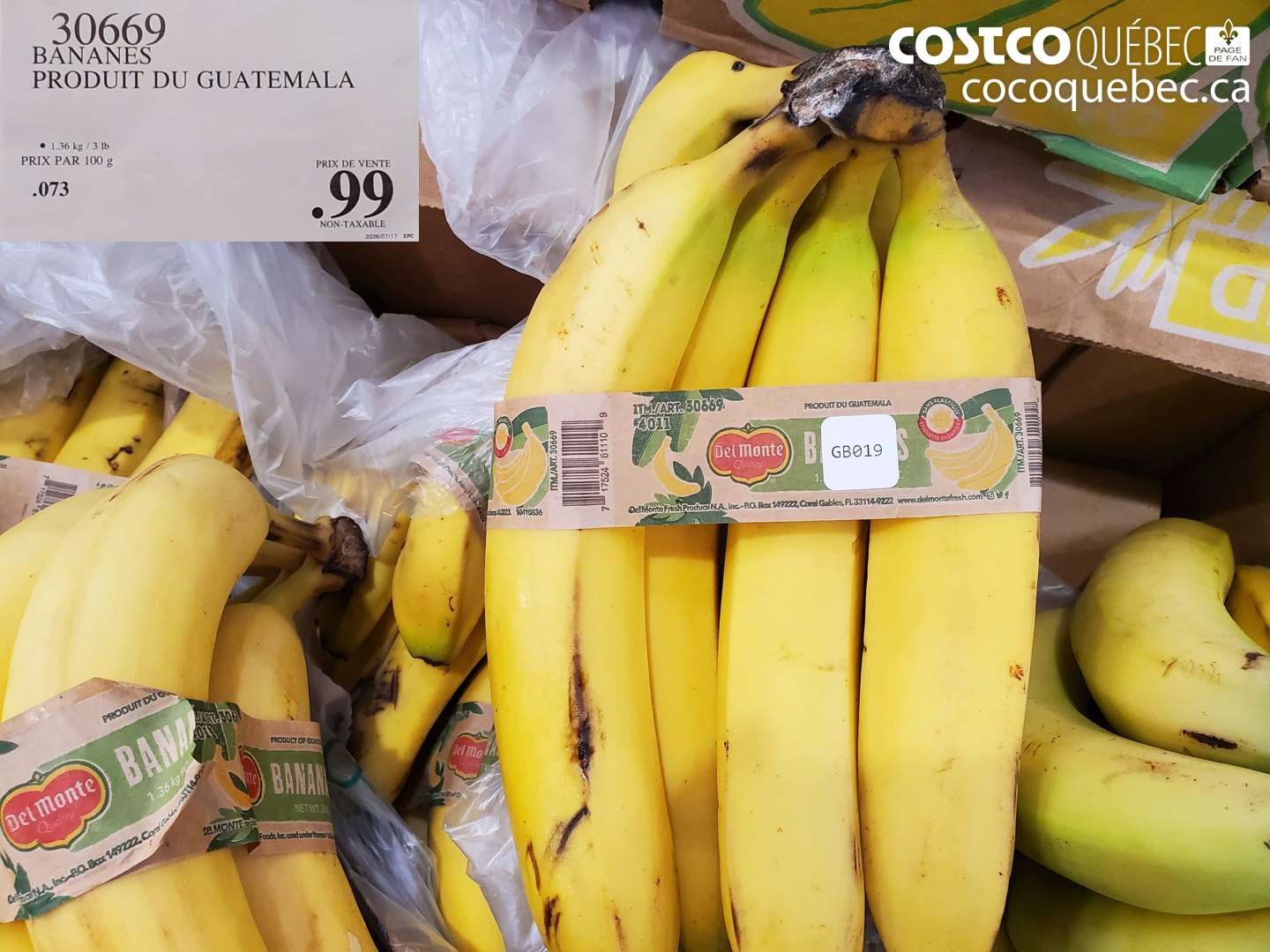30669 BANANES PRODUIT DU GUATEMALA $0.99