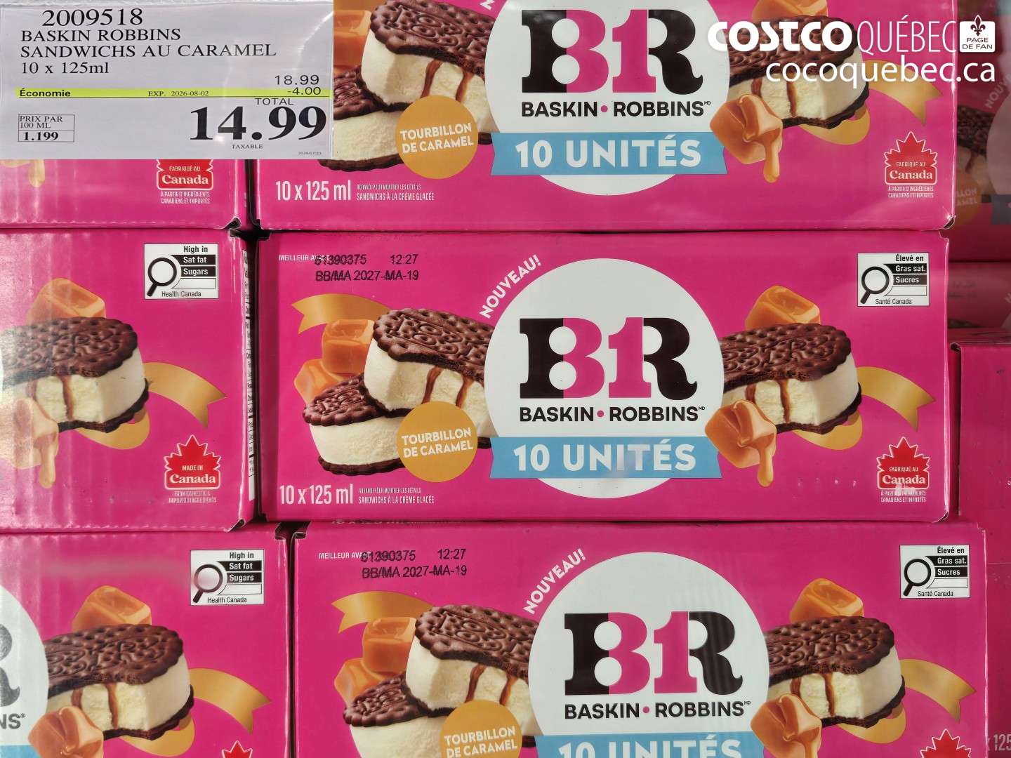 2009518 BASKIN ROBBINS SANDWICHS AU CARAMEL ($4.00 INSTANT SAVINGS EXPIRES ON 2026-08-02) $14.99