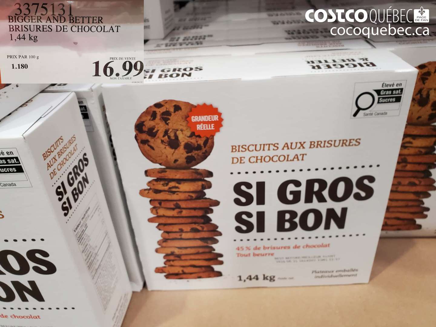3375131 BIGGER AND BETTER BRISURES DE CHOCOLAT 1.44 KG $16.99