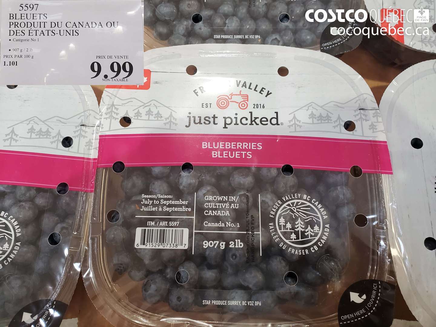 5597 BLEUETS PRODUIT DU CANADA OU DES ÉTATS-UNIS $9.99