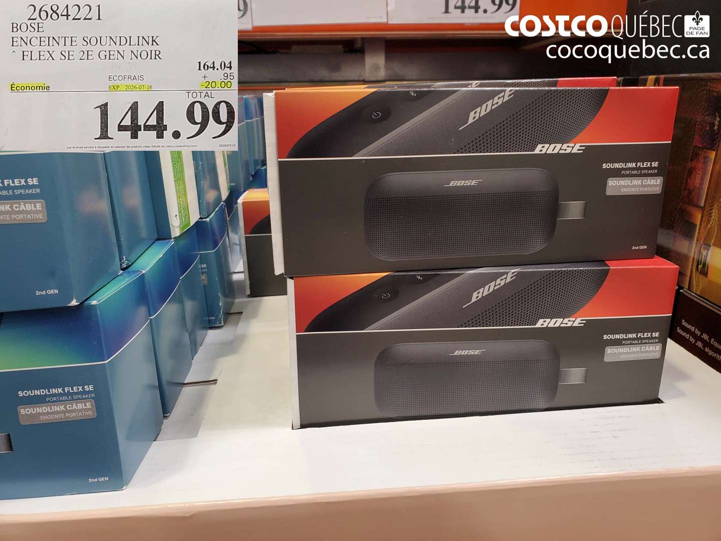 2684221 BOSE ENCEINTE SOUNDLINK ($20.00 INSTANT SAVINGS EXPIRES ON 2026-07-16) $144.99