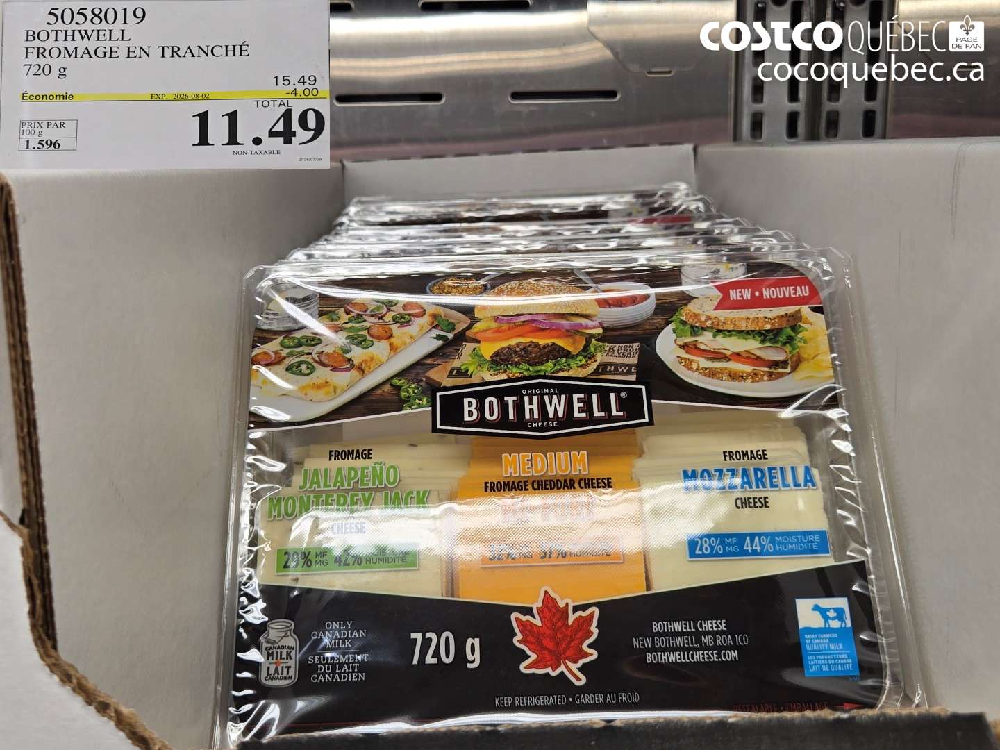 5058019 BOTHWELL FROMAGE EN TRANCHÉ ($4.00 INSTANT SAVINGS EXPIRES ON 2026-08-02) $11.49