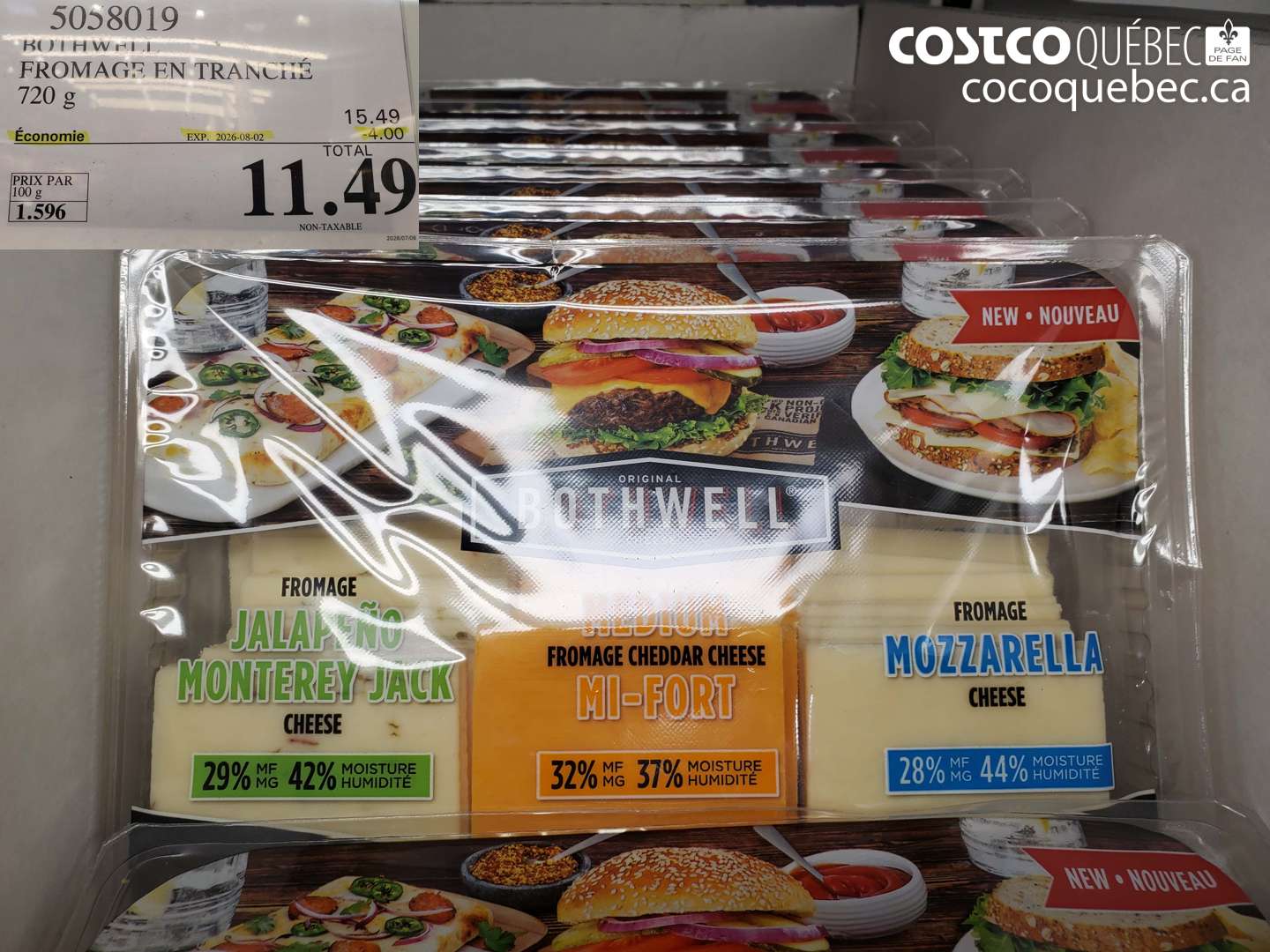 5058019 BOTHWELL FROMAGE EN TRANCHÉ 720 G ($4.00 INSTANT SAVINGS EXPIRES ON 2026-08-02) $11.49