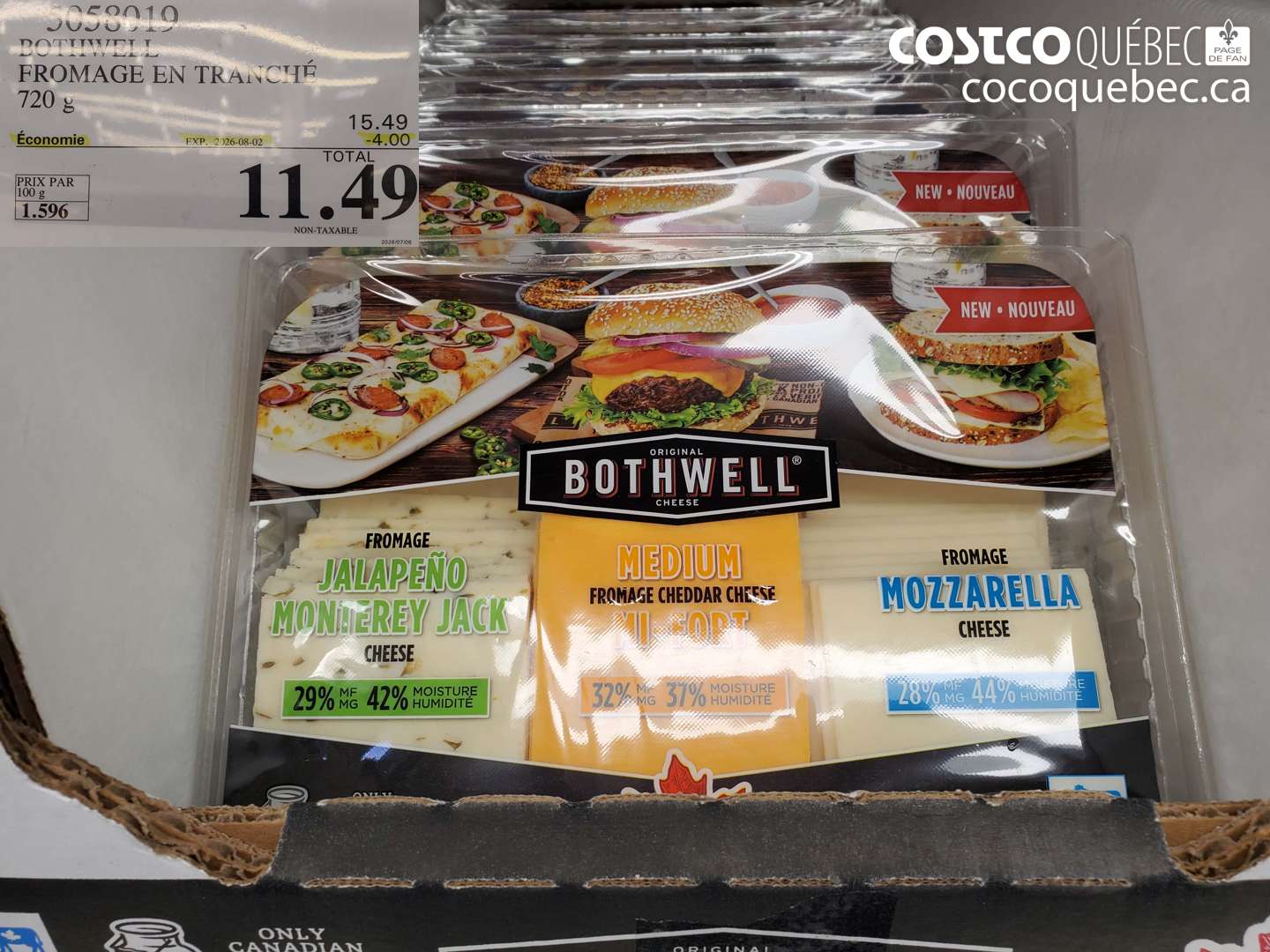 5058019 BOTHWELL FROMAGE EN TRANCHÉ 720 G ($4.00 INSTANT SAVINGS EXPIRES ON 2026-08-02) $11.49