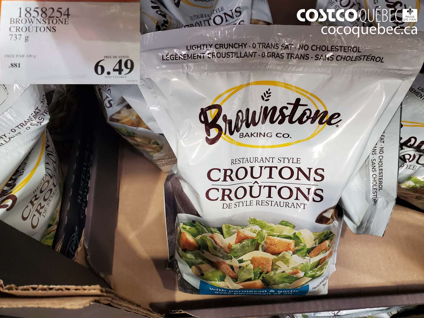 1858254 BROWNSTONE CROÛTONS 737 G $6.49