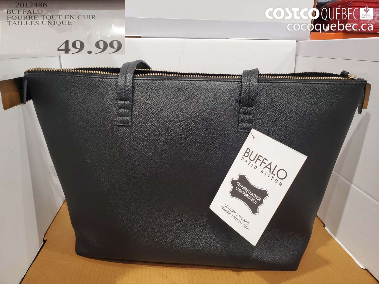 2012486 BUFFALO FOURRE-TOUT EN CUIR TAILLES UNIQUE $49.99