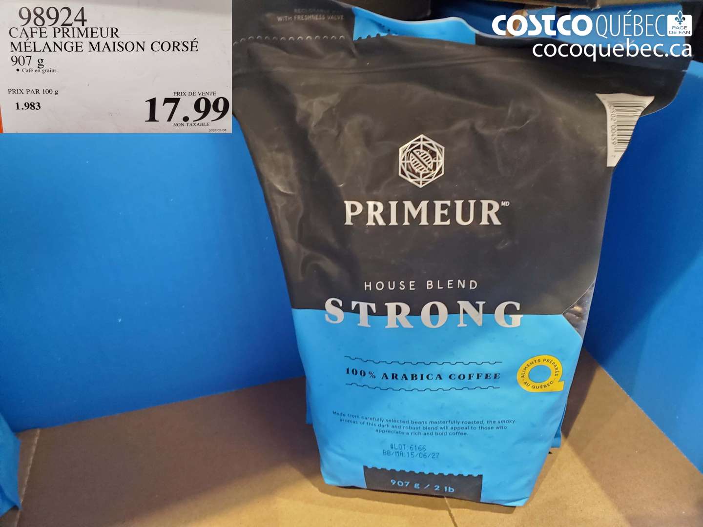 98924 CAFE PRIMEUR MELANGE MAISON CORSE 907 KG $17.99