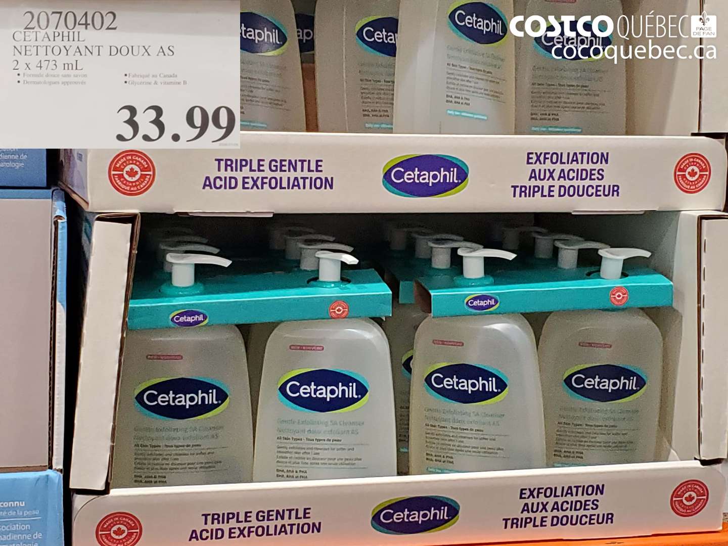 2070402 CETAPHIL NETTOYANT DOUX AS 2 X 473 ML $33.99