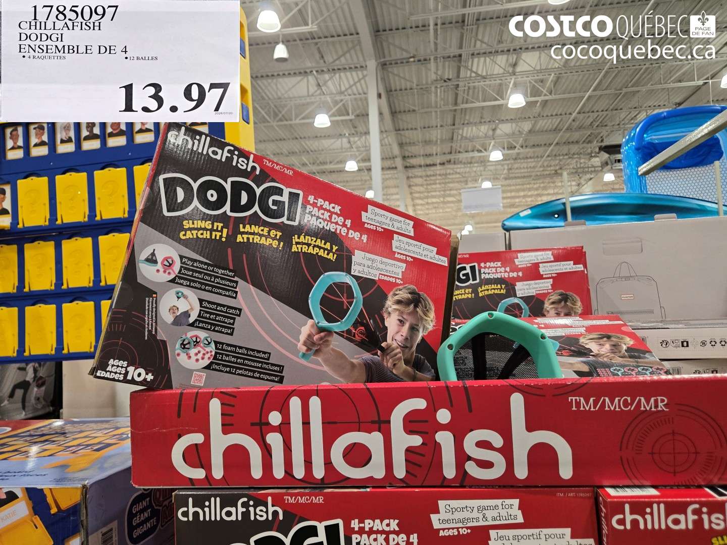 1785097 CHILLAFISH DODGI ENSEMBLE DE 4 $13.97