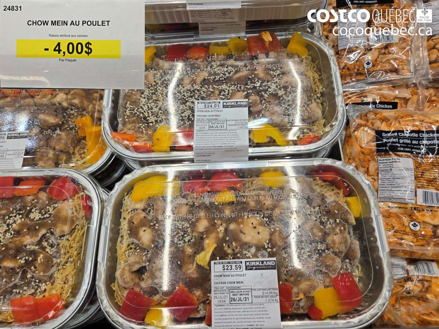 24831 CHOW MEIN AU POULET ($4.00 INSTANT SAVINGS)
