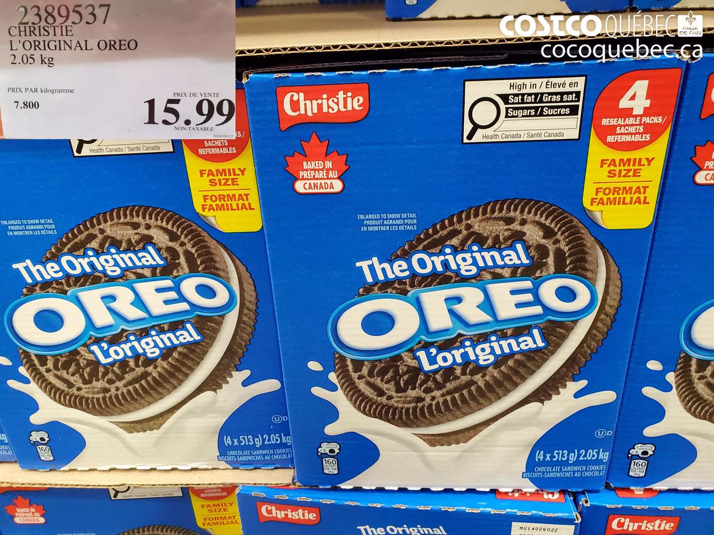 2389537 CHRISTIE L'ORIGINAL OREO 2.05 KG $15.99