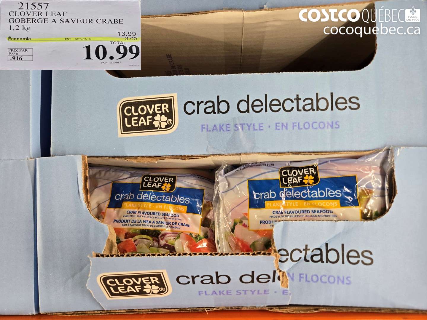 21557 CLOVER LEAF GOBERGE A SAVEUR CRABE ($3.00 INSTANT SAVINGS EXPIRES ON 2026-07-19) $10.99
