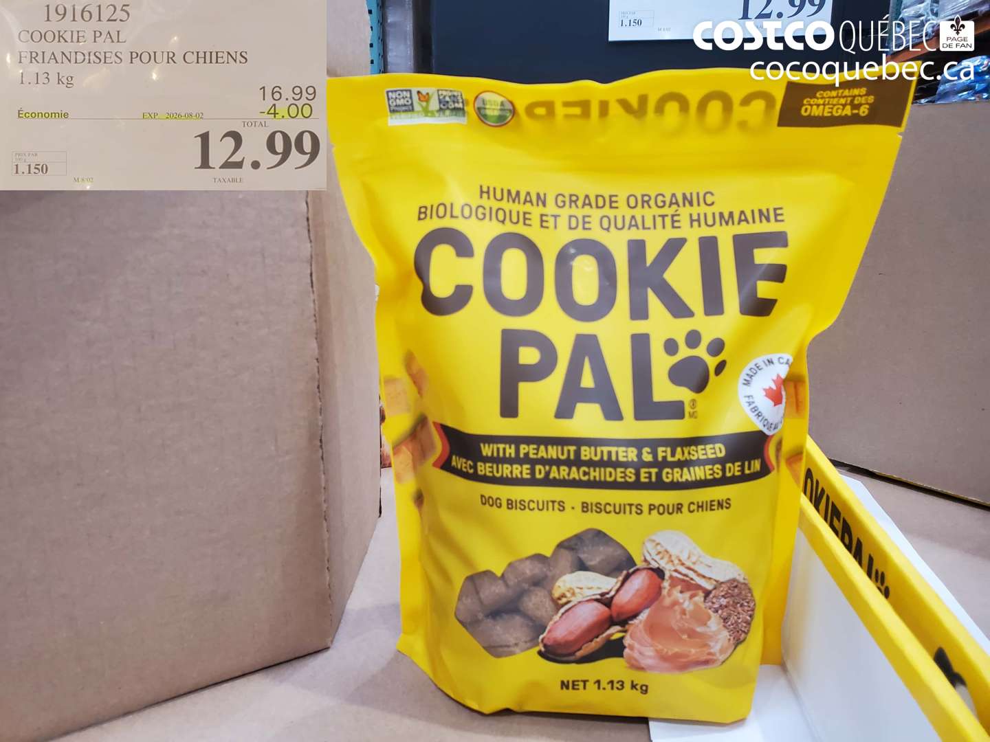 1916125 COOKIE PAL FRIANDISES POUR CHIENS 1.13 KG ($4.00 INSTANT SAVINGS EXPIRES ON 2026-08-02) $12.99