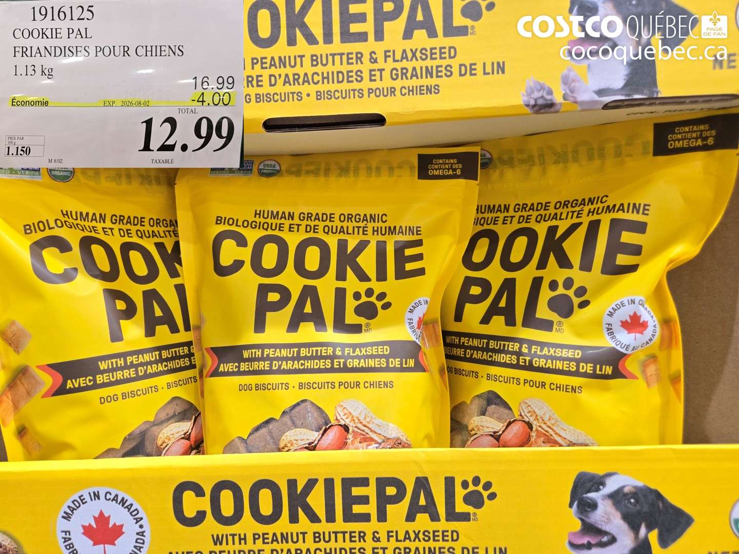 1916125 COOKIE PAL FRIANDISES POUR CHIENS ($4.00 INSTANT SAVINGS EXPIRES ON 2026-08-02) $12.99