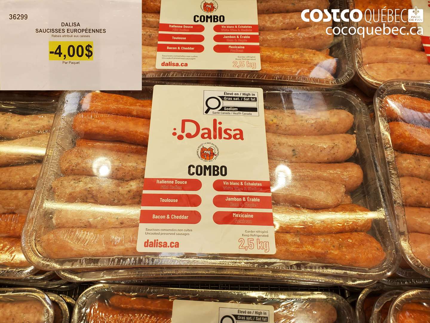 36299 DALISA SAUCISSES EUROPÉENNES ($4.00 INSTANT SAVINGS)