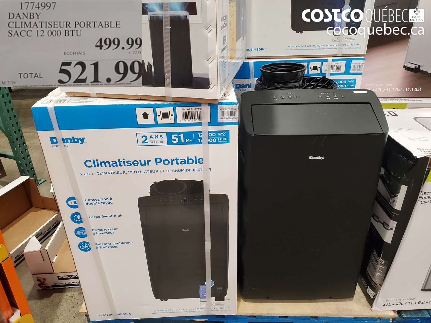 1774997 DANBY CLIMATISEUR PORTABLE SACC 12 000 BTU $521.99
